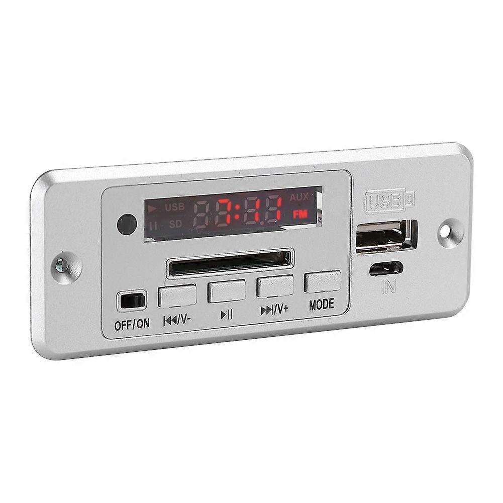 5V MP3 Audio Decoder Module USB FM Radio MP3 Decoding Board Music Player  with Power AmplifierSilverSH