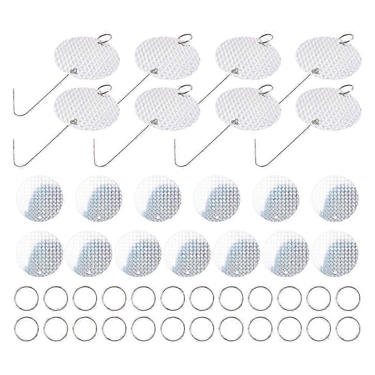 24PCS/Set Bird Repellent Discs Reflective Hanging Device to Keep Birds Away Like for PigeonsMulticolor SZRH