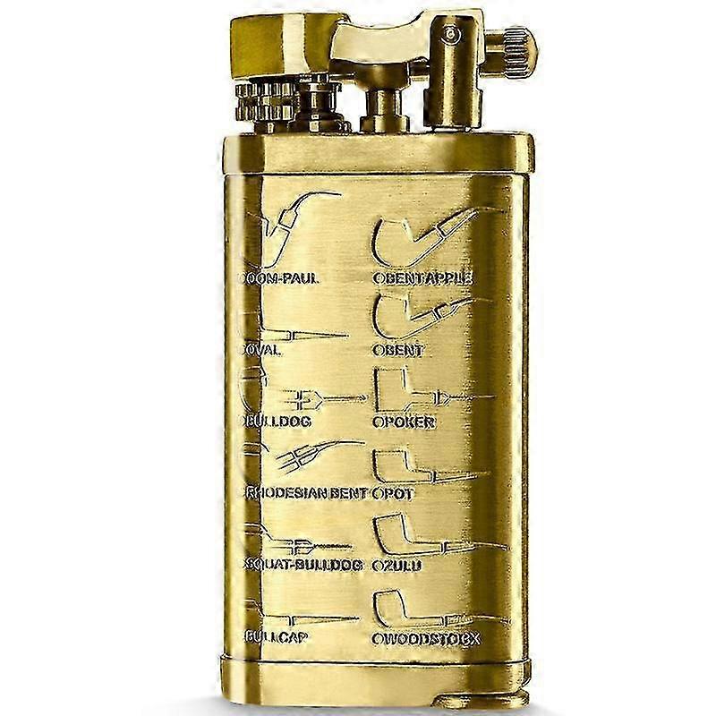 Pipe Lighter Windproof Straight Punch Vintage Lighter Gift Box Packaging