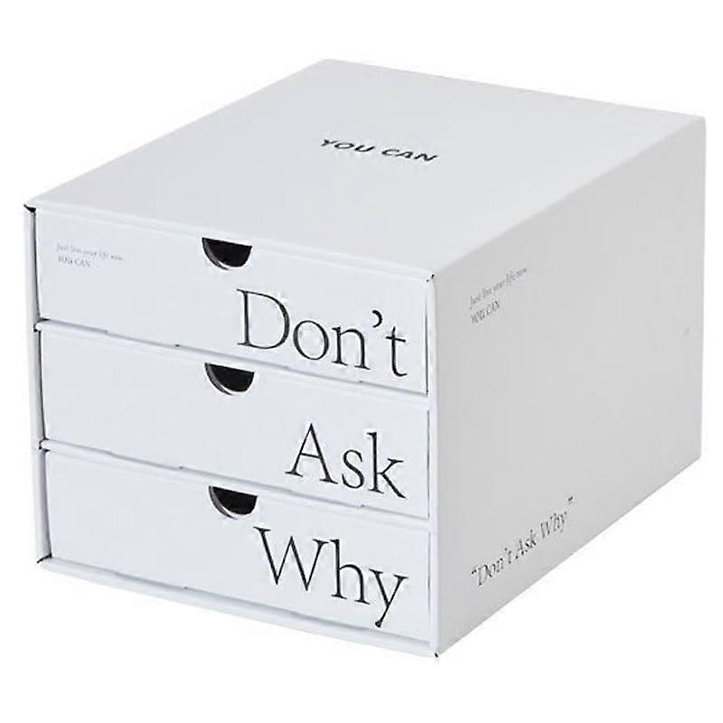 Desk Organizer 3Tier Storage Box With Drawer FilmCoated Corrugated Paper WaterResistant Stackable For Office Dorm