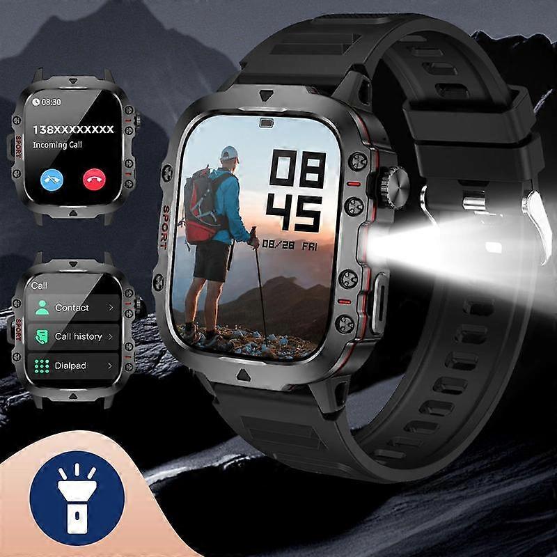 Smartwatch with LED Light, Wireless Calling and Dialing, Multiple Sports Modes, iPhone/android Compatible, Customizable Wallpaper