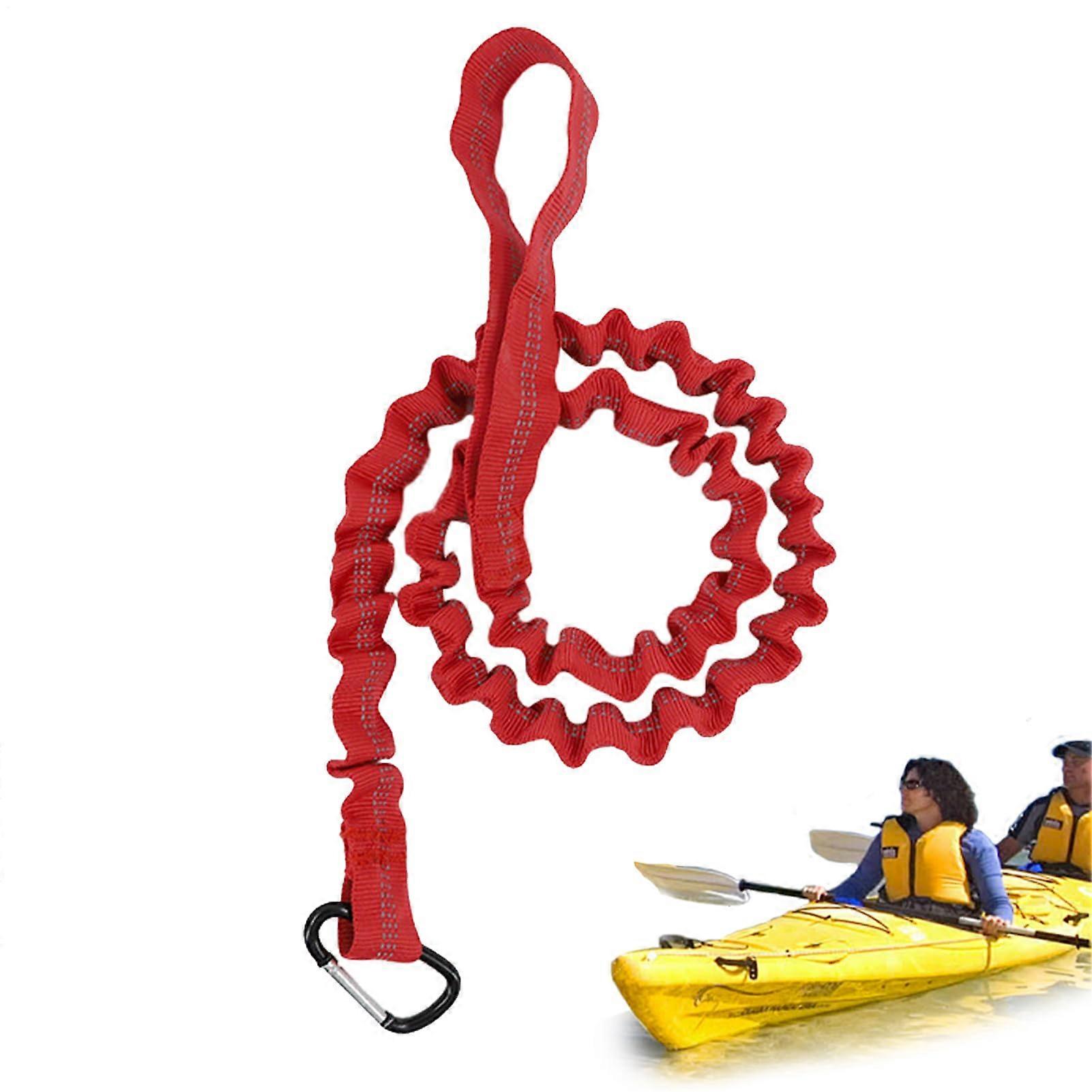 Paddle Lanyard Red Stretchable Rope Safety Accessory For Beginners Enthusiasts Paddle Board Strap