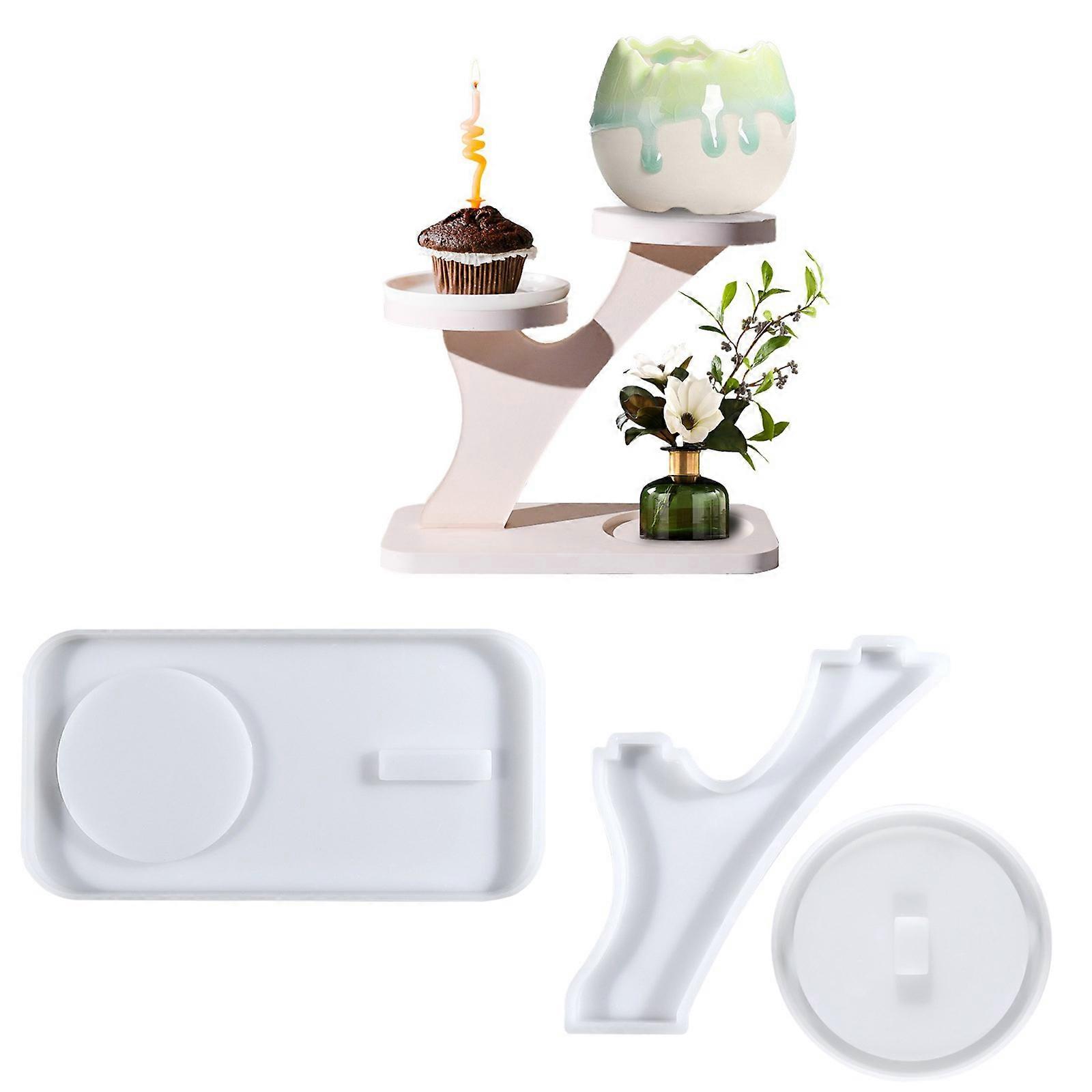 Craft Molds Candle Bracket Molds Splicing Bracket Shape Crafting Molds Cuteness Candle Holder Molds for Table Decorating Multicolor