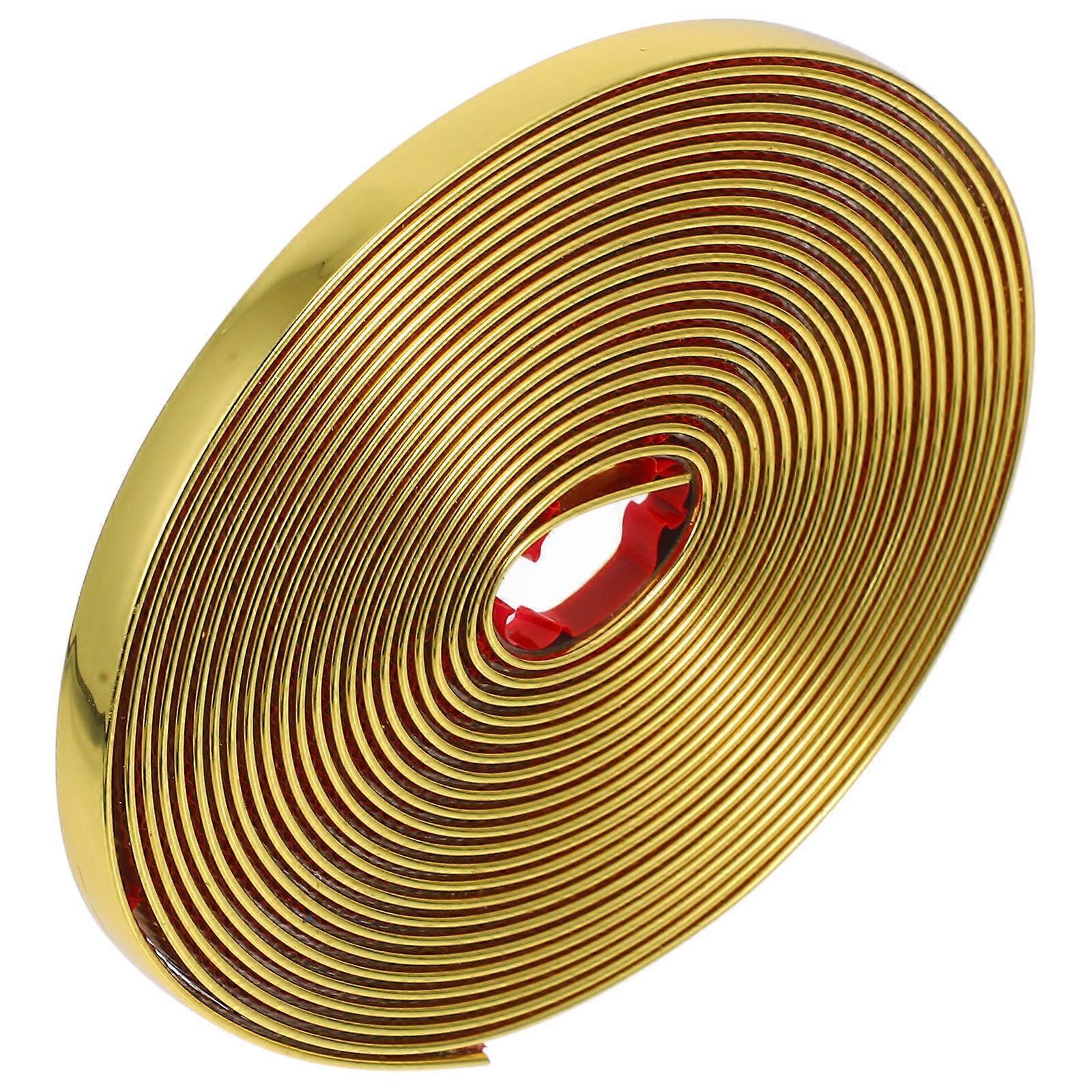 Television Background Wall Stick PVC Golden Corner Trim Moulding