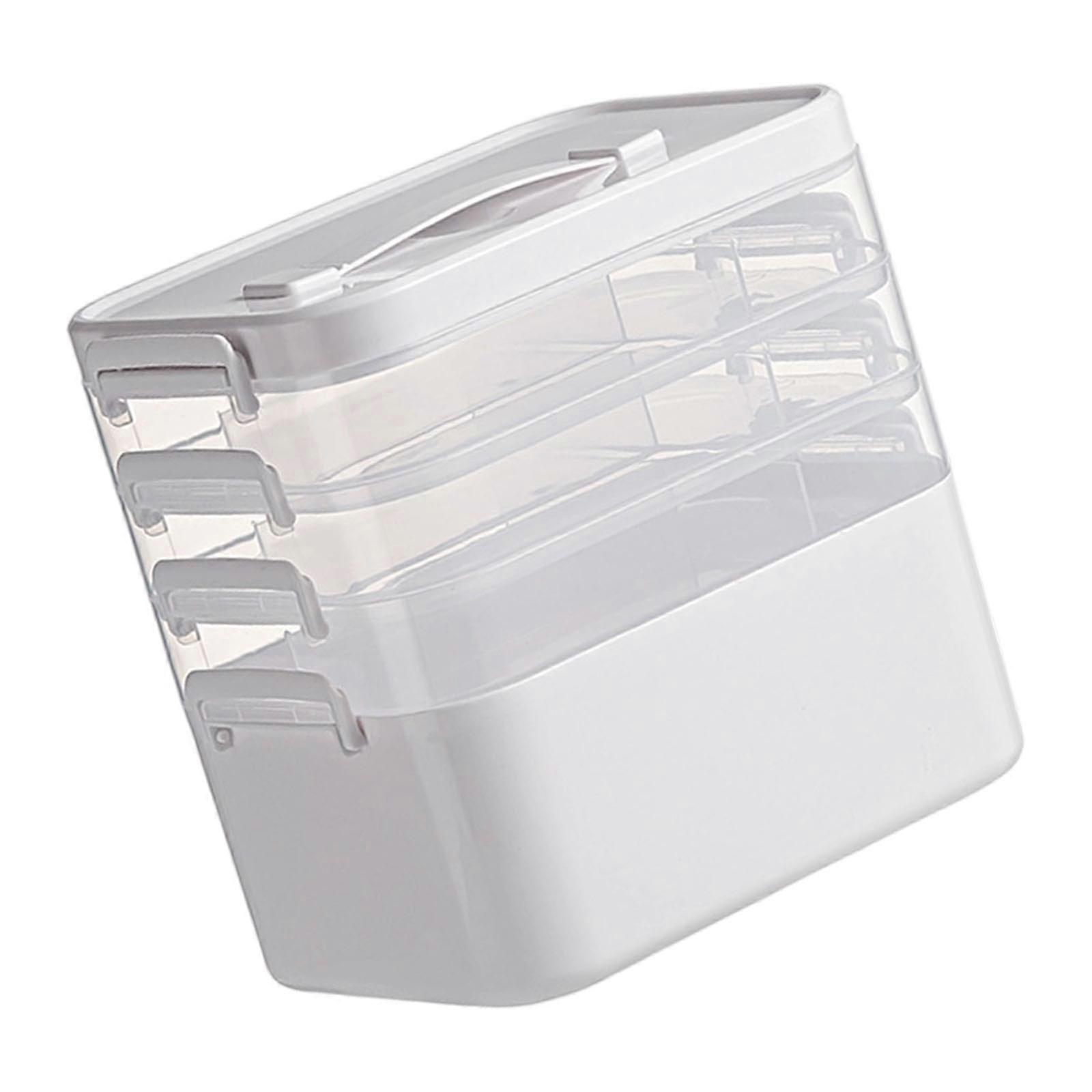 Multilayer Medicines Organizers Box With Clear Lid Large Capacity Portable Storage For Household Emergency Use  small