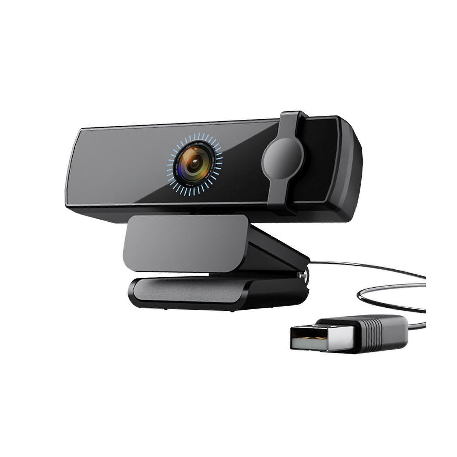 Facials Recognition Webcam 1080P Auto Focuses 120° Wide Angle USB Camera With 360 Rotations Builts In Noise Reductions Mics Multicolor
