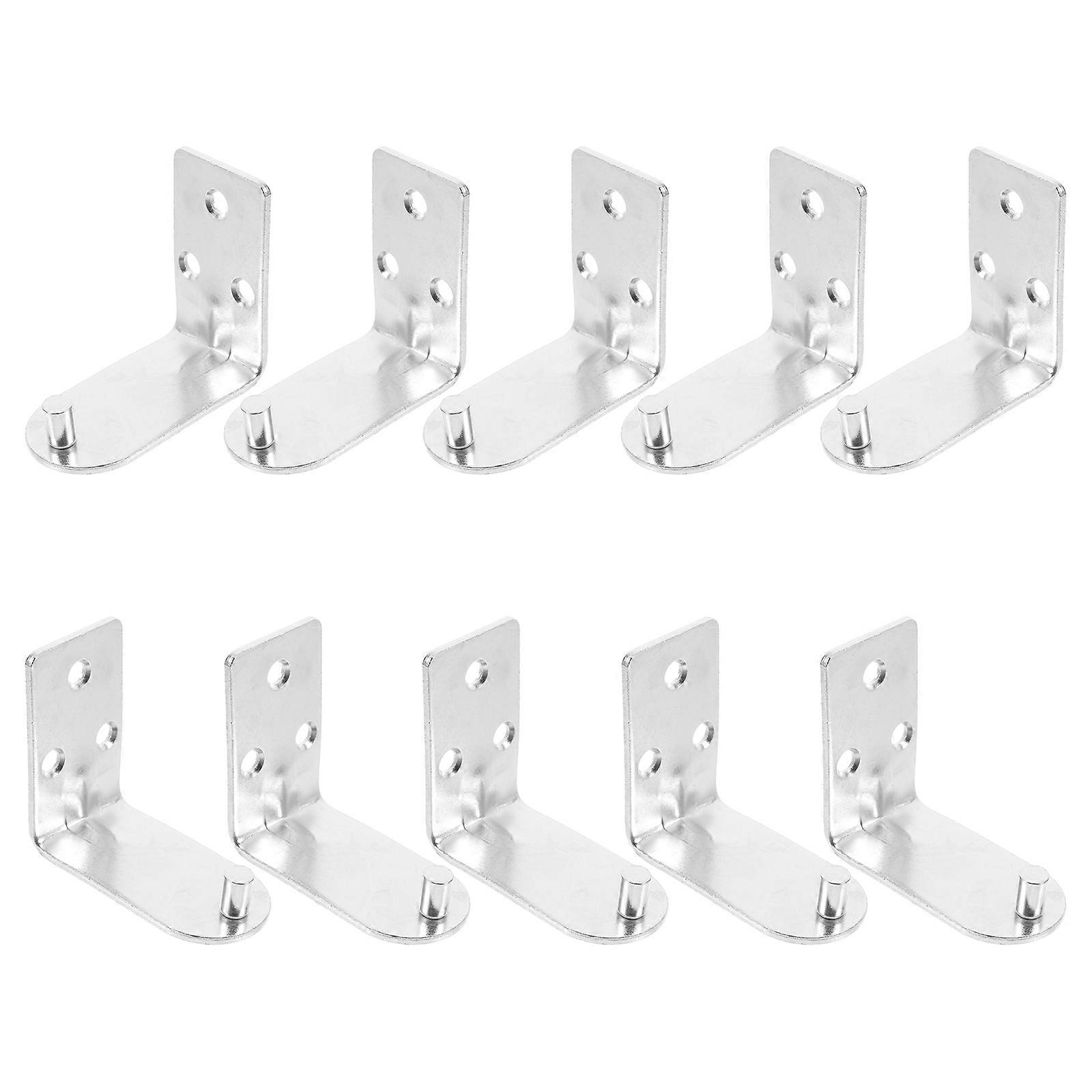 Silver Fire Extinguisher Mount L-Shaped Bracket for 10Pcs Heavy Duty