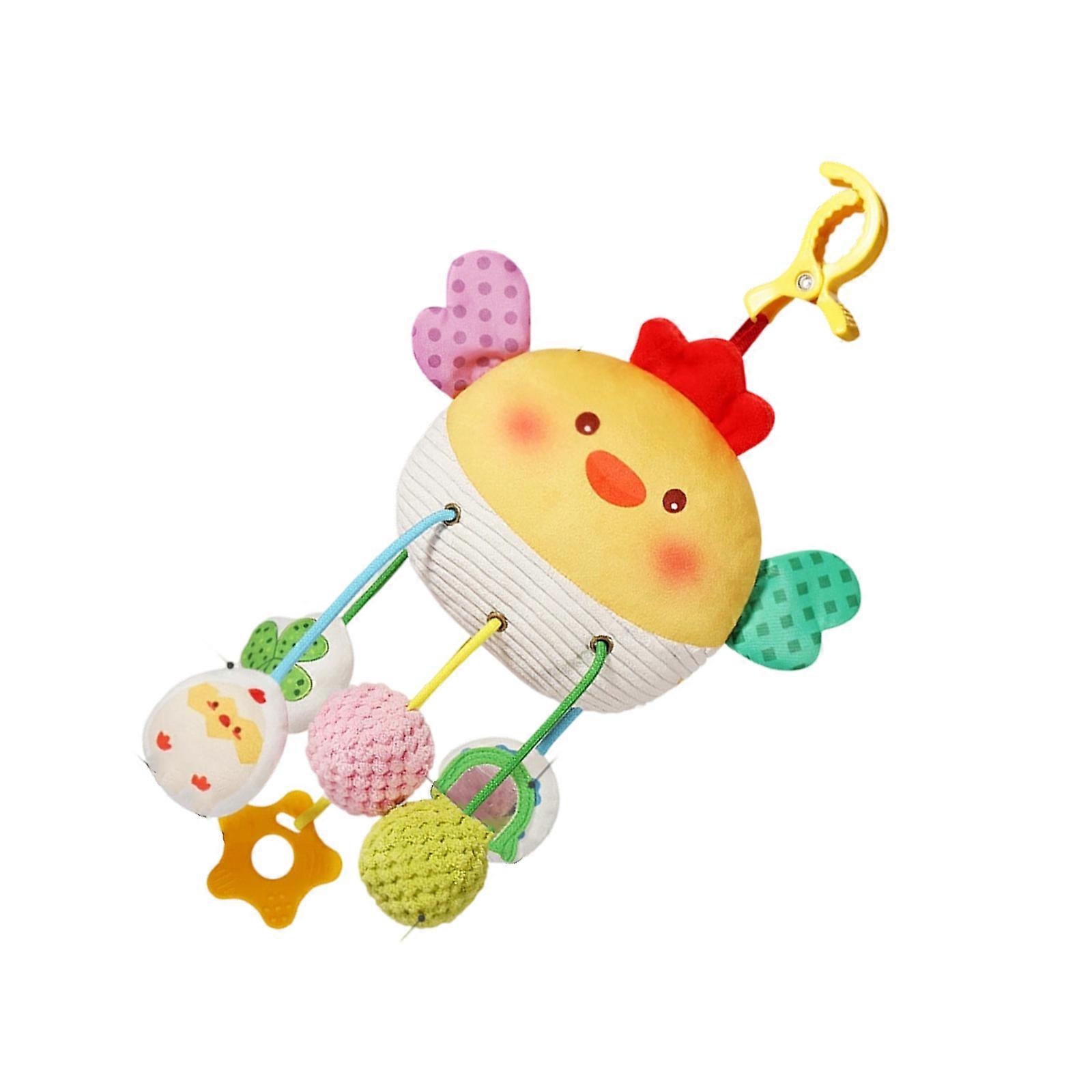 Participatory Fleece Fabric Infant Transport Suspended Plaything Highlighting Whirling Motion And Auditory Consequences  Cute chicken thrust