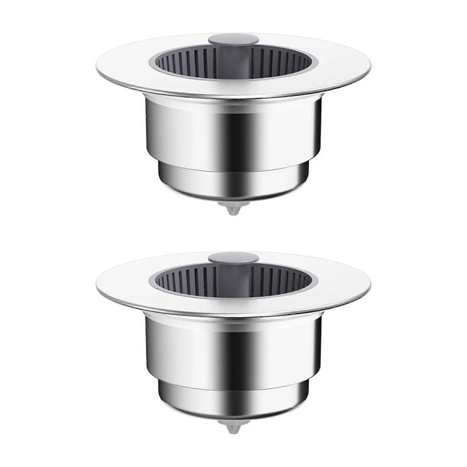 Kitchen Filter Sink 3-In-1 -Up Plated Sink Strainer Drain Basket Stopping Blockage Bouncing Core Leak-Proof Plug