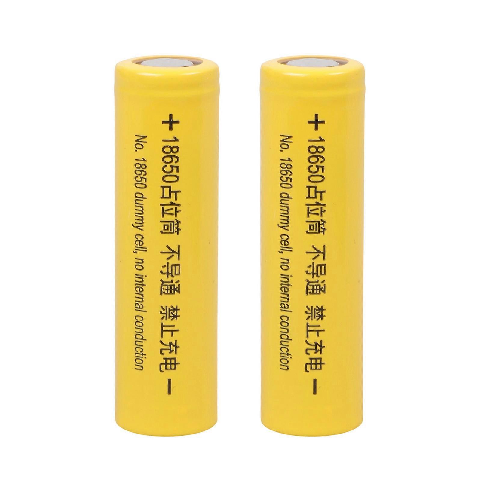 0V NonConductive 18650 Battery Placeholders For Soldering Practice Power Adapters Conversion And Device Testing  Yellow