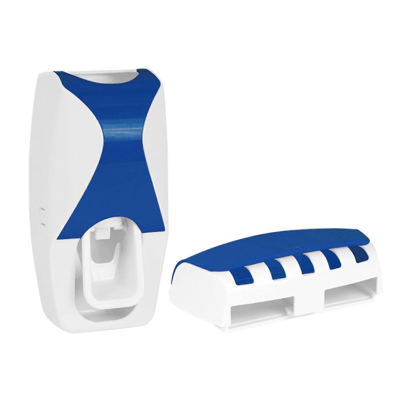 Automatic Toothpaste Dispenser Toothbrush Holder Set Simple Installation Wall Mounted Bathroom Toothbrush Rack