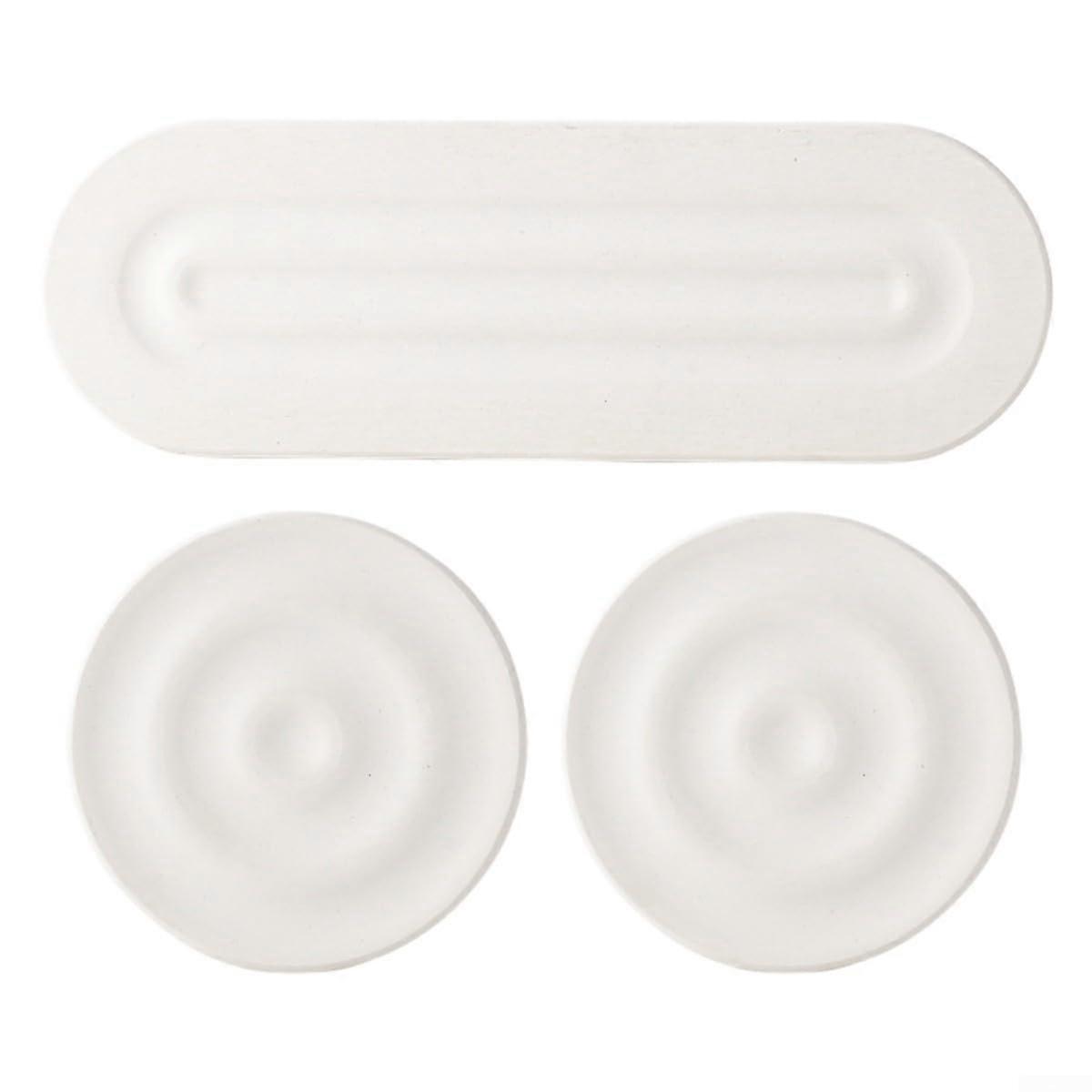 3pcs Diatomite Sink Drying Trays with Porous Design for Soap and Bathroom Organization, Dark Gray (White)