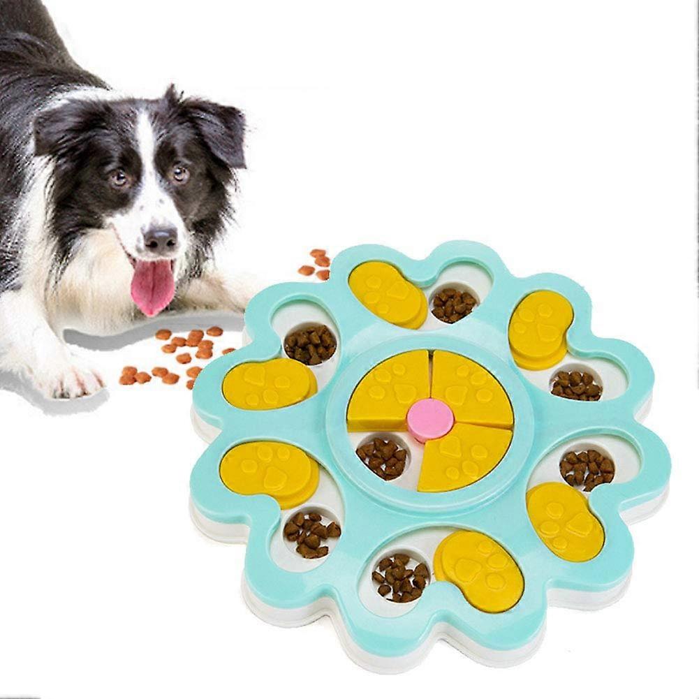 Dog Puzzle Toy  Dispenser for IQ Training, Interactive Feeder for Dogs and Puppies, Blue