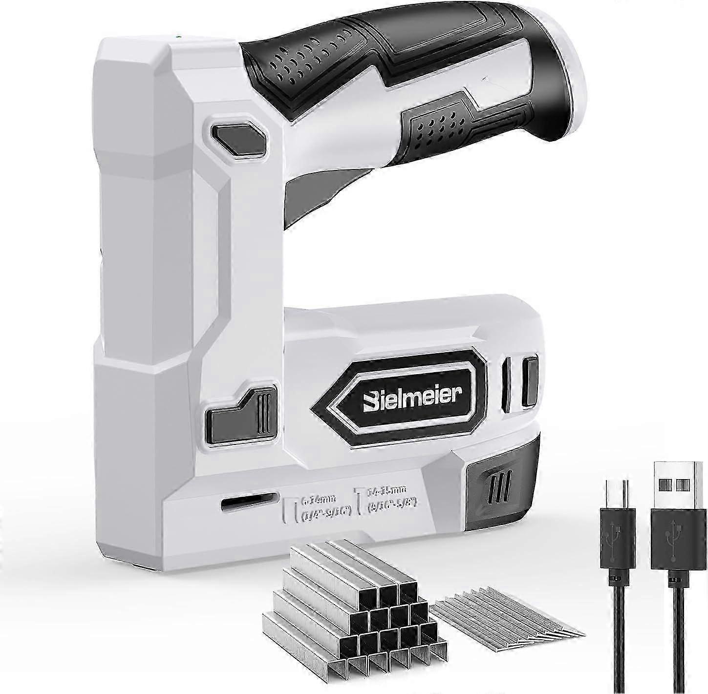 2 in 1 Lithium-ion Electric Stapler, 4V Cordless Brad Nailer Kit with Staples