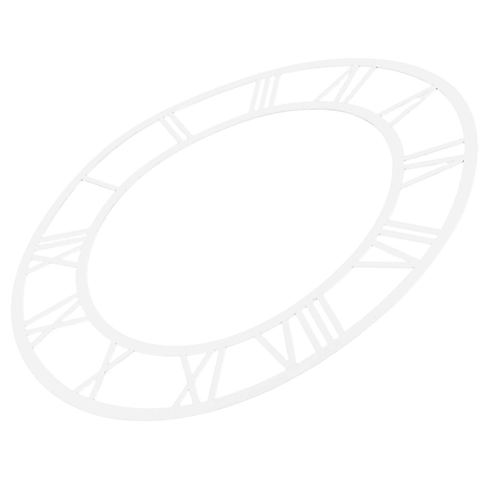 Clock Face Sticker Mirror Wall Clock Label Modern Design Scratch Resistant 25.00X25.00X0.10CM White 1Pack