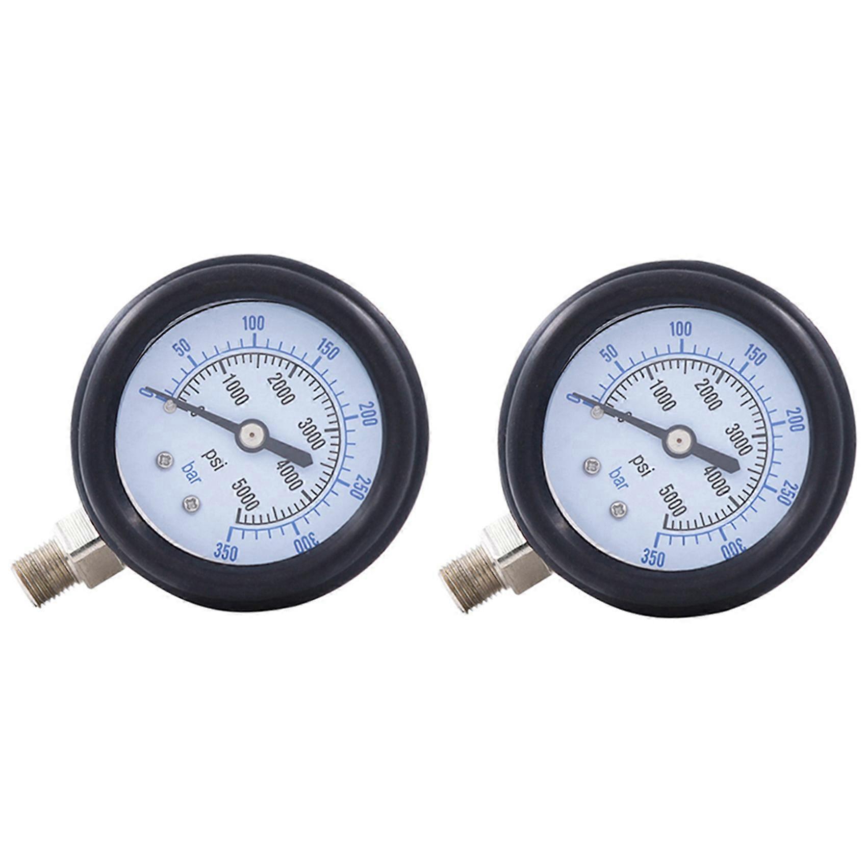2X PCP Scuba Diving Air Vertical Manometer for Fill Station Double-Range 350Bar High Pressure Gauge 