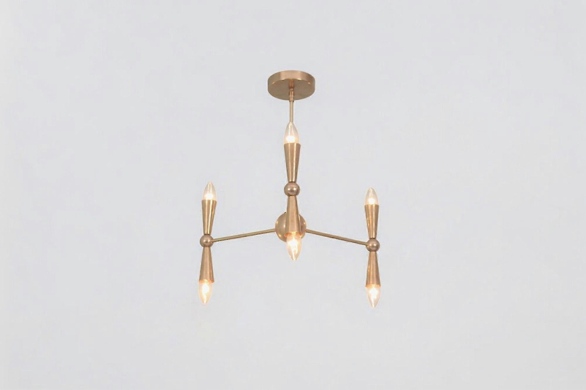 Italian Caracas 6-light Brass Sputnik Chandelier
