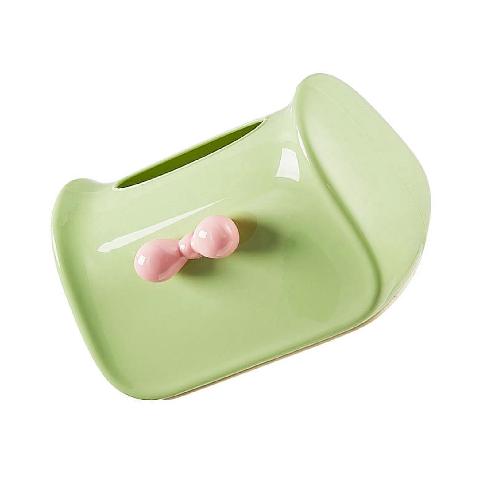 Stylish Tissue Container Bowknot Tissue Box Protector With Bowknot Charm User Friendly For Coffee Table Decor