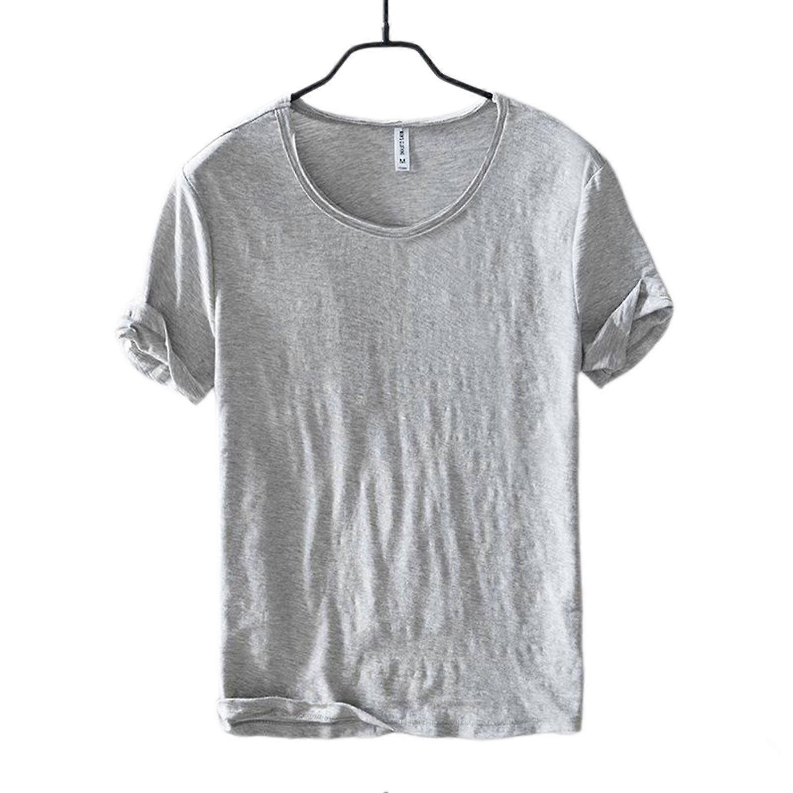Thin plain layering tee top for summer Quick Drying shrink-resistant easy machine wash Casual daily wear