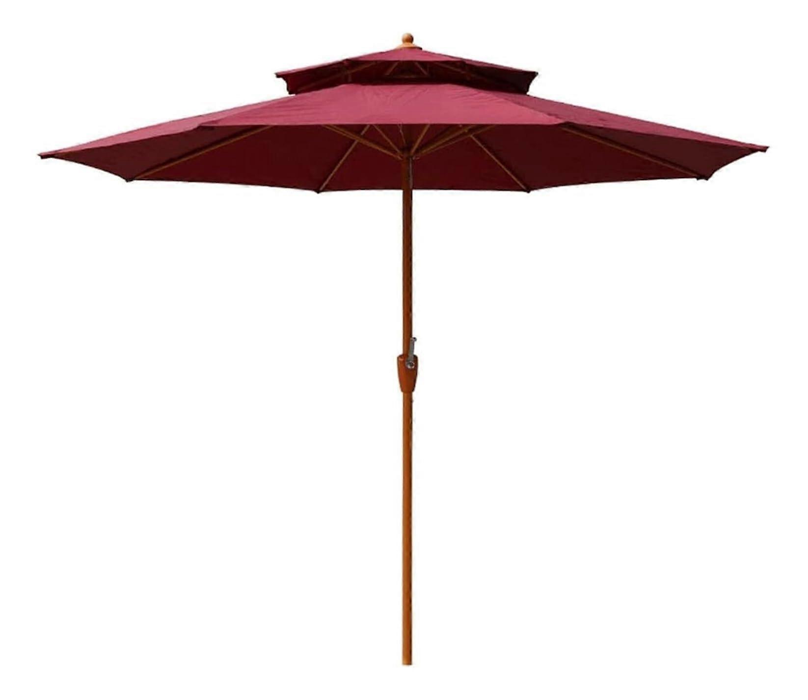 2.7M Large Waterproof Patio Umbrella, Cantilever Garden Sunshade with UV Protection for Beach Pool Yard