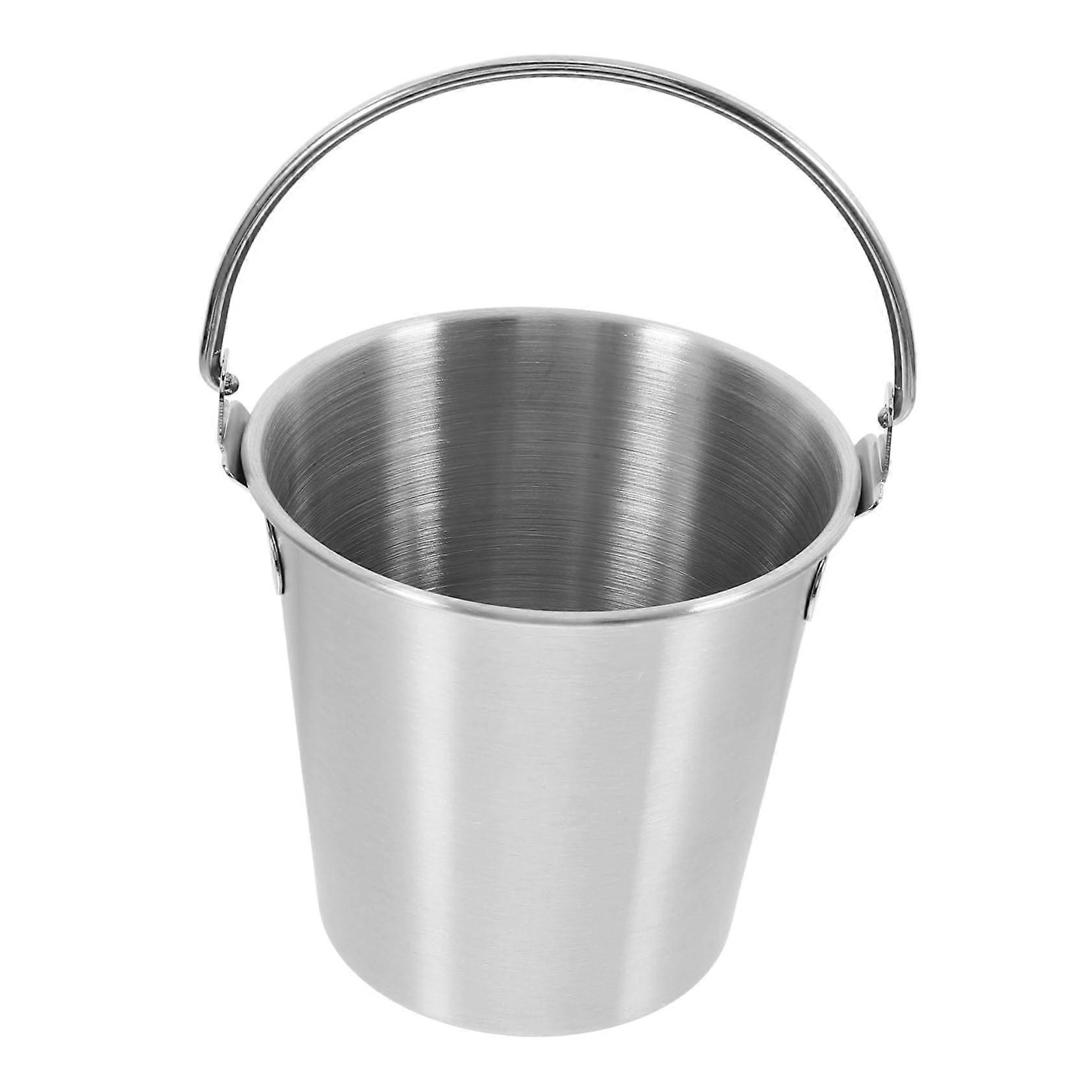 Stainless Steel Ice Bucket with Handle for Wine Beer Chilling, RustResistant for Parties Events