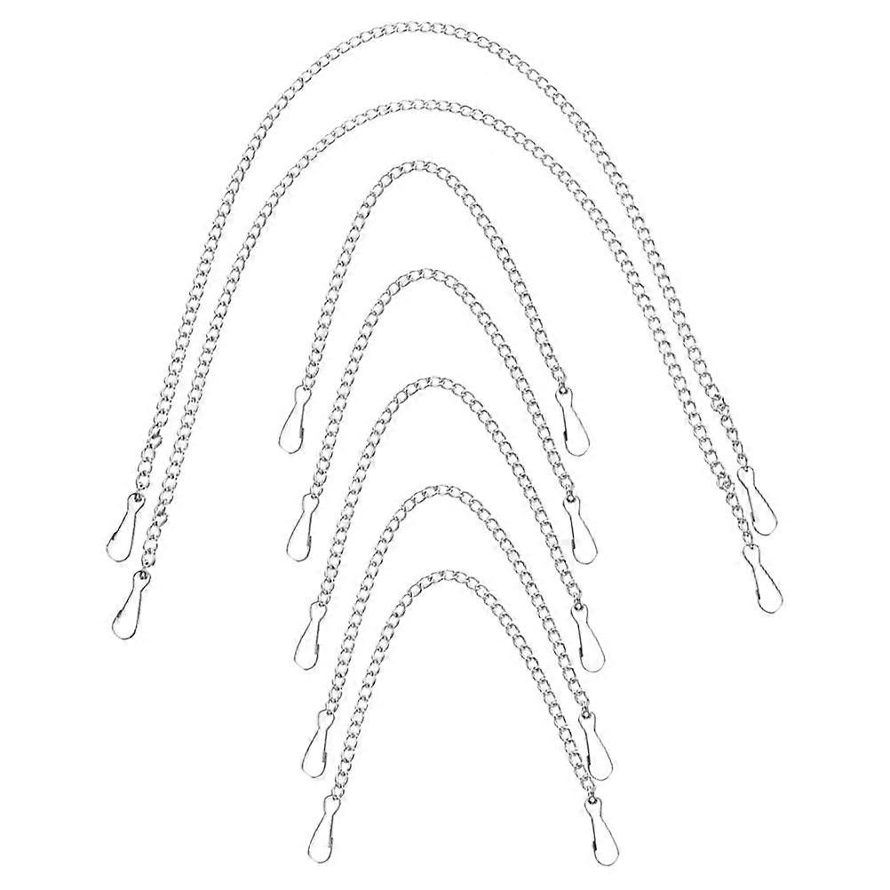 7Pcs Silver Picture Hanging Chain with Hooks for Bird Feeders Signs