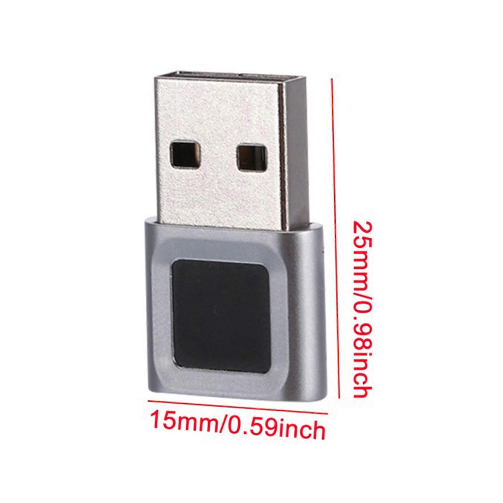2X USB Fingerprint Reader Module Device Biometric Scanner for Windows 10/11/Hello Dongle Laptops PC Security Key USB