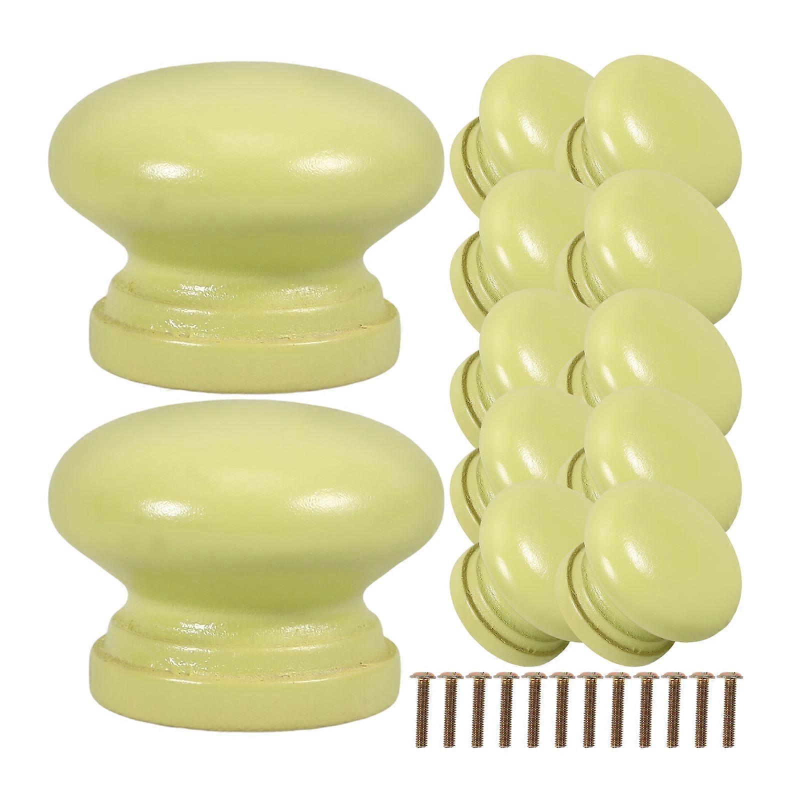 Wooden Door Handle Cabinet Pull Handle for 12Pcs Furniture Knobs
