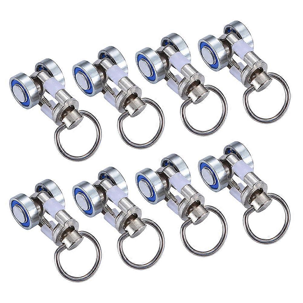 Silver Metal Curtain Track Rollers for Easy Operation 8Pcs Curtain Set