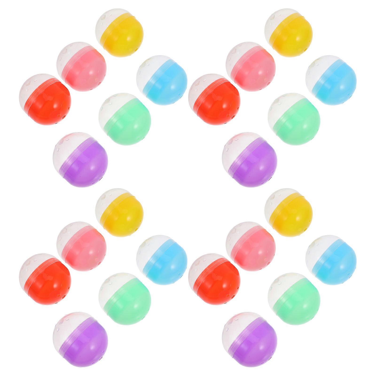 Assorted Color Claw Machine Capsules for Storage Use 50Pcs Plastic Containers