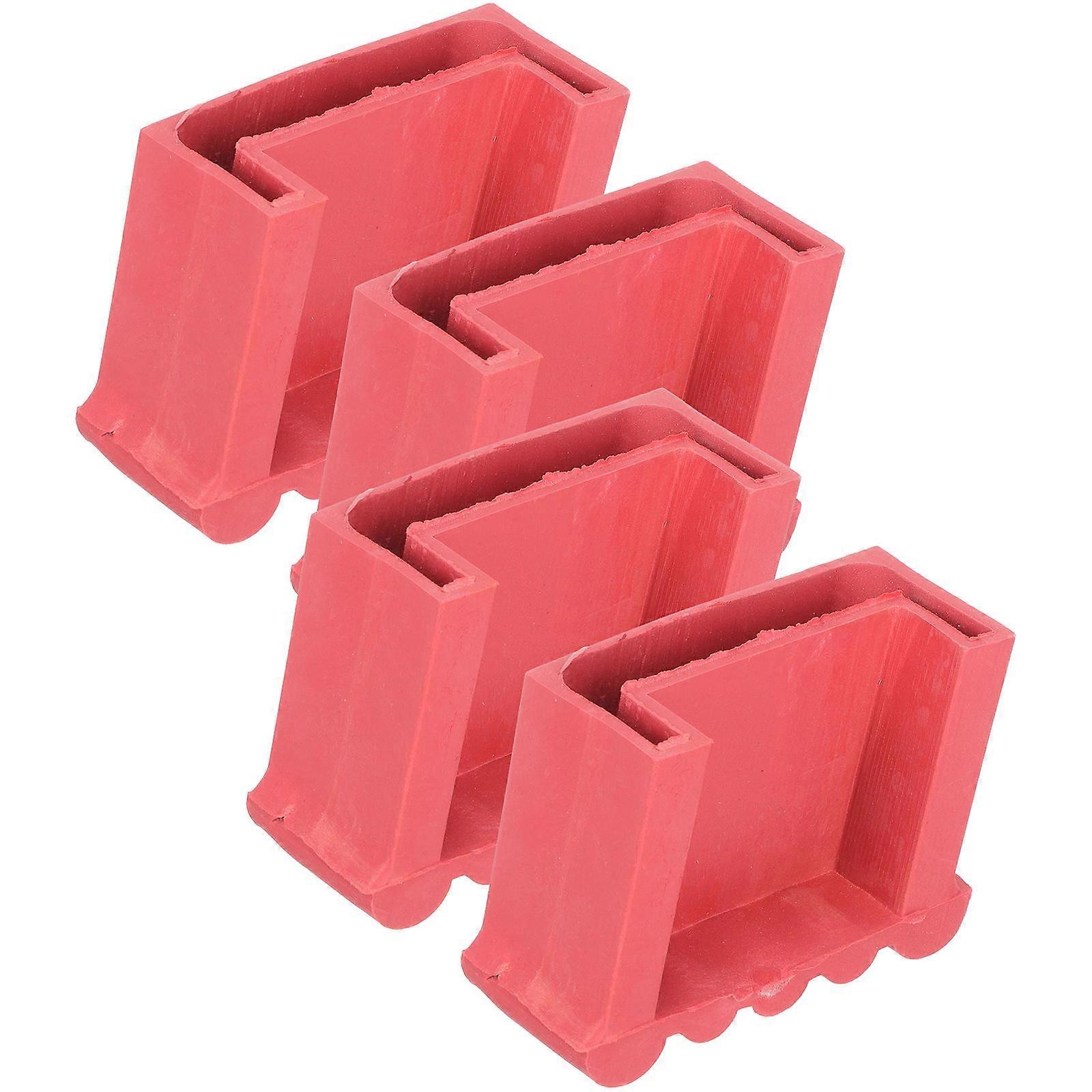 Antiskid Ladder Foot Covers 12 Pcs Designed For Maintenance Workers Ensuring Noise Reduction And Floor Protection In Red Color