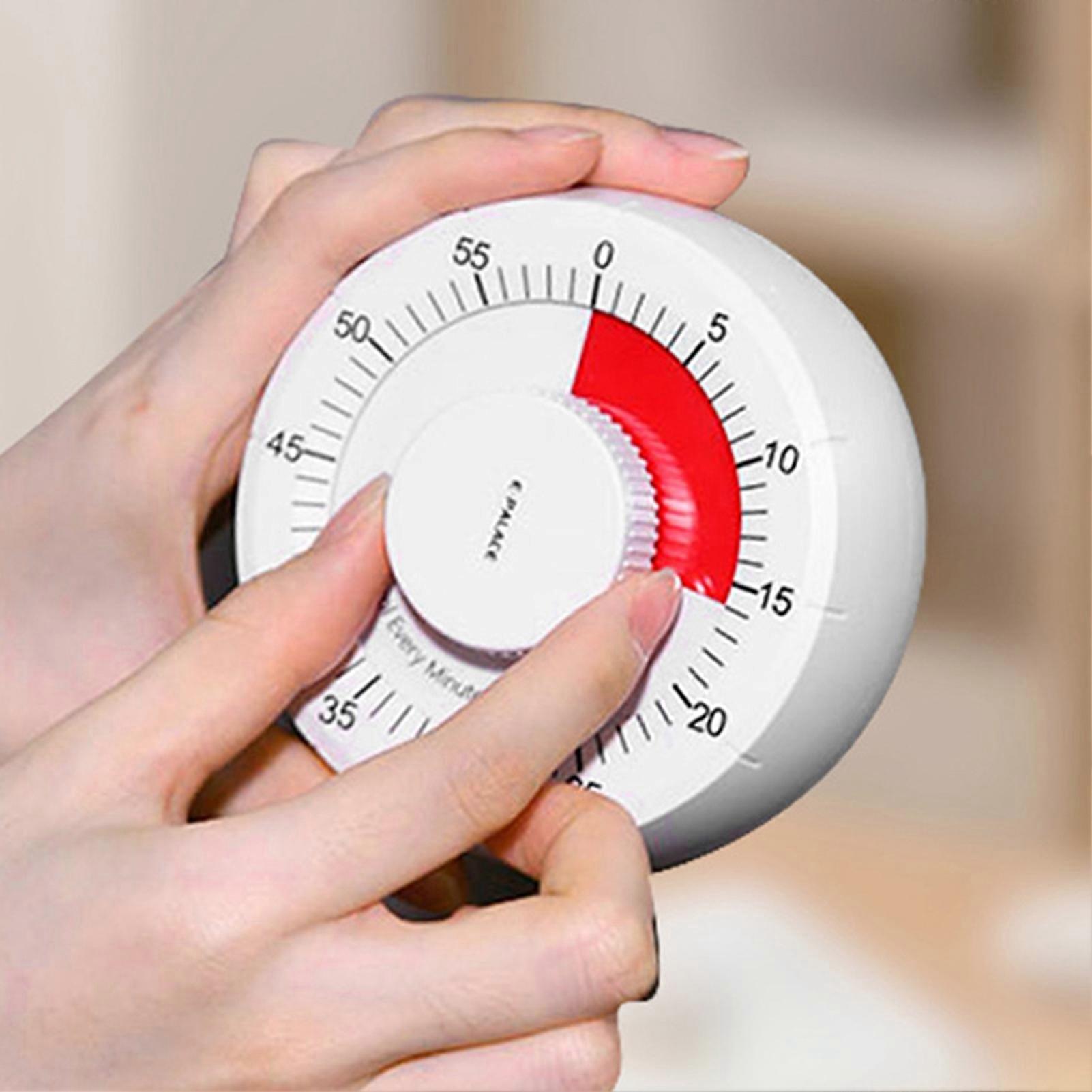 Hariumiu Kitchen Timer Kitchen Mechanical Rotating Timer Long-lasting Magnetic Design Student Study Alarm Clock Reminder Mechanical Kitchen Timer