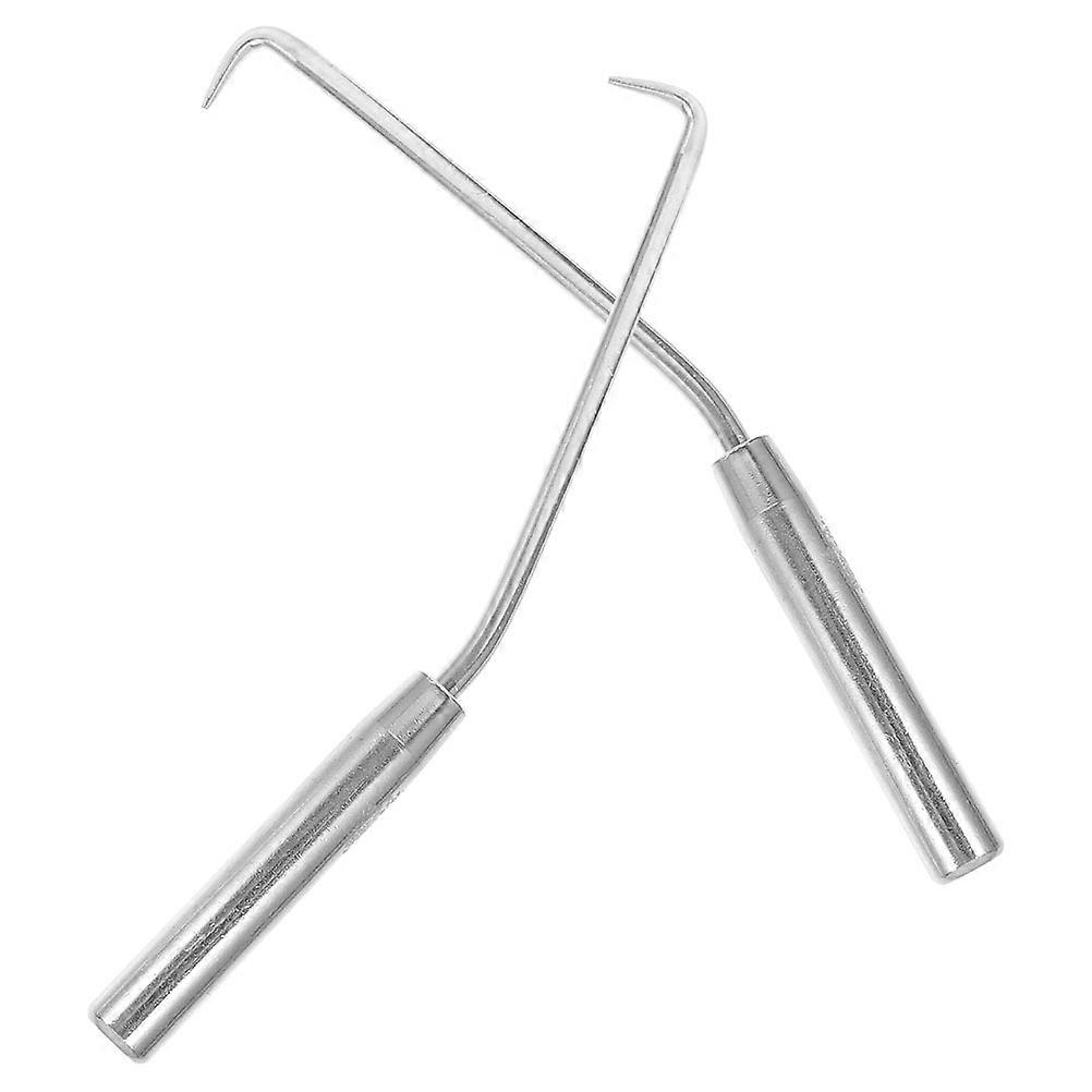 2Pcs Steel Fence Tying Hooks for Daily Use Durable Silver Tools Improving Work Efficiency 7.5 inch