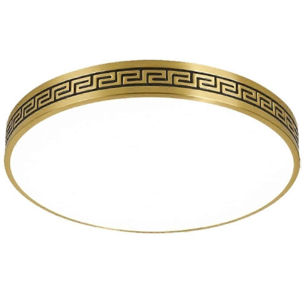 Modern Ultra Thin LED Ceiling Light with Adjustable Tricolor Lighting and Copper Frame 15.7in