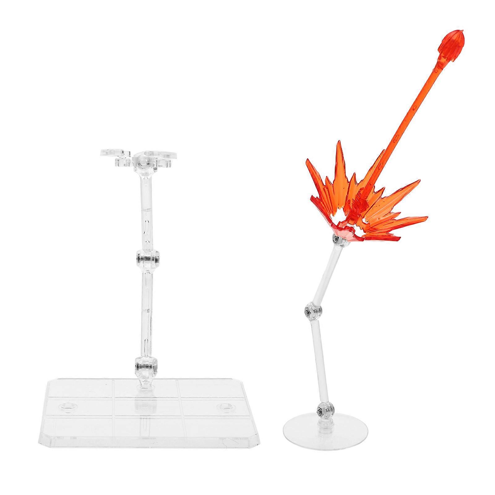 Energy Action Figure Holder with 2Pcs Clear Plastic Display Stands