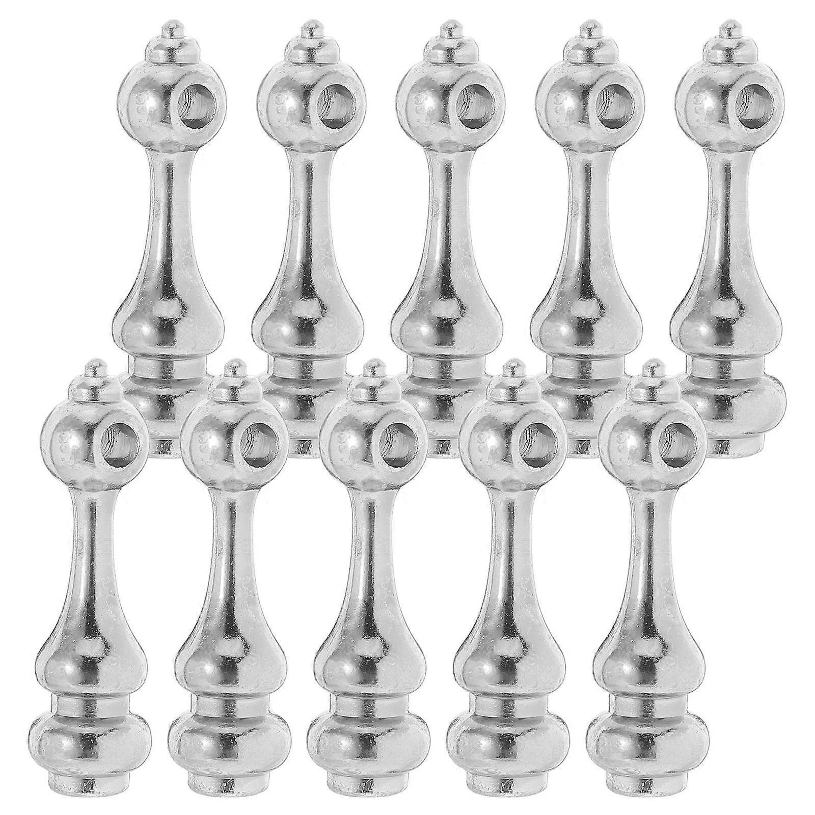 Multi-Functional Silver Zinc Alloy Railing Post Cap for Connecting 10Pcs Furniture