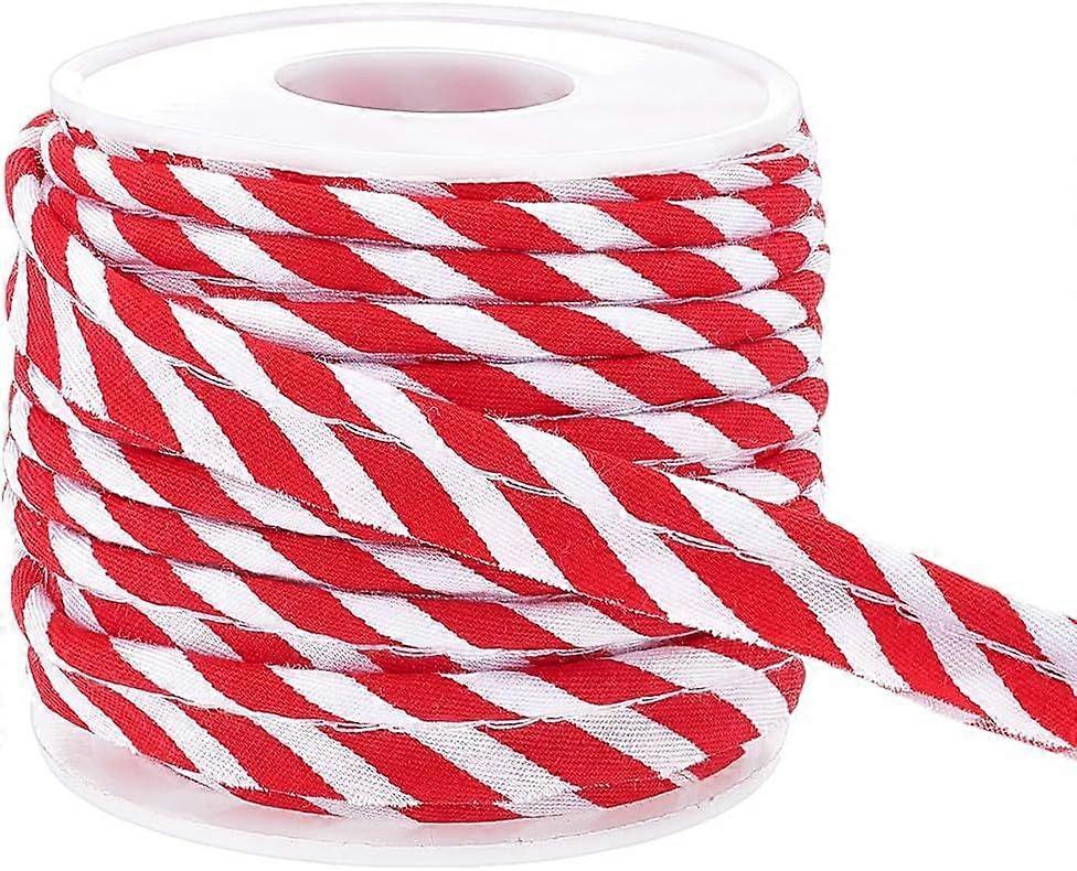 10.94 Yards Red Stripe Bias Tape 0.47 Inch Single Fold Bias Binding Tape Seaming Quilting for Cheongsam Decoration Clothing Seaming Piping