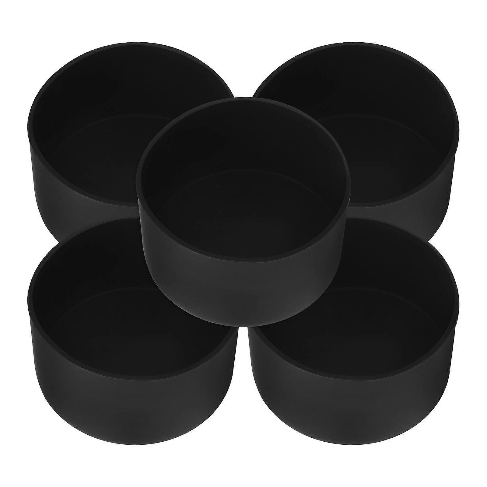 Black Silicone Boot for Water Bottle Cover Protection 5Pcs Set