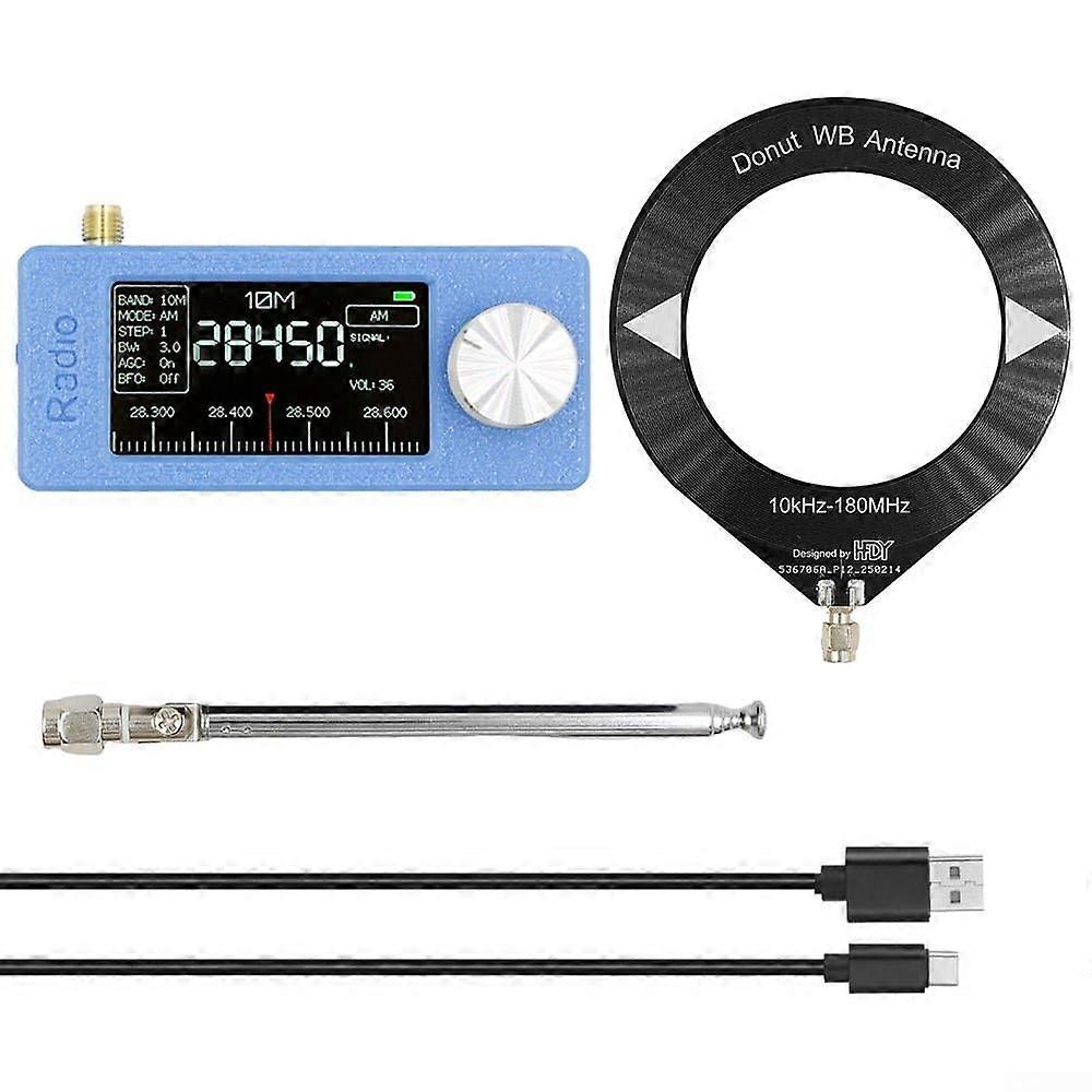 SI4732 Pocket Radio Receiver With 1.9 Inch IPS Screen, 800 mAh Battery, Telescopic Antenna, MW And VHF Bands, Model A