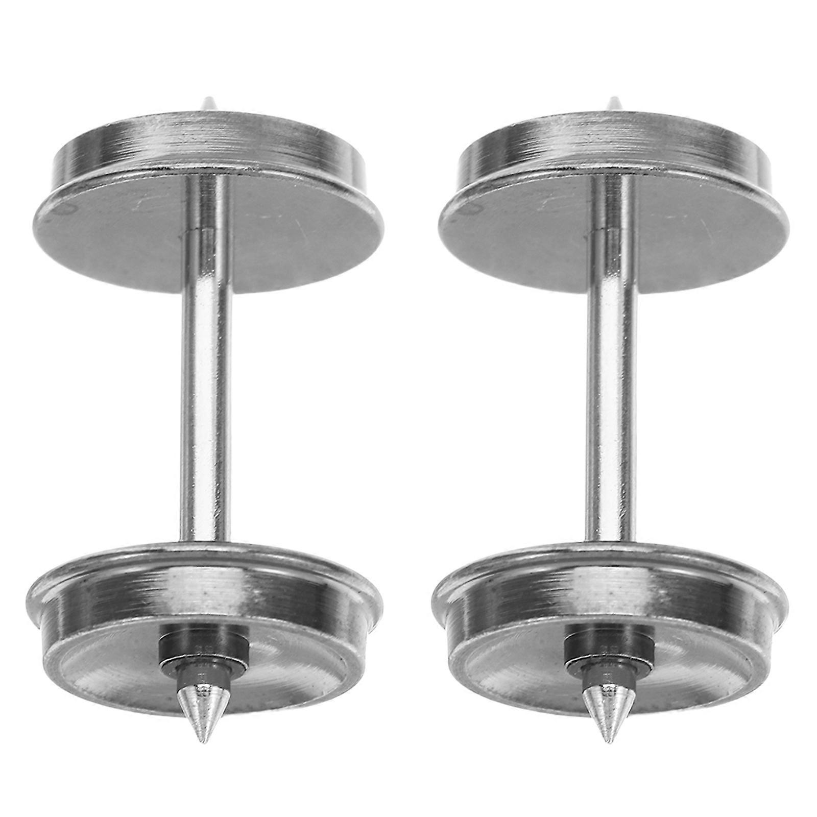 Alloy Train Wheels for Toy Wheels Smooth Operation 2Pairs Replacement