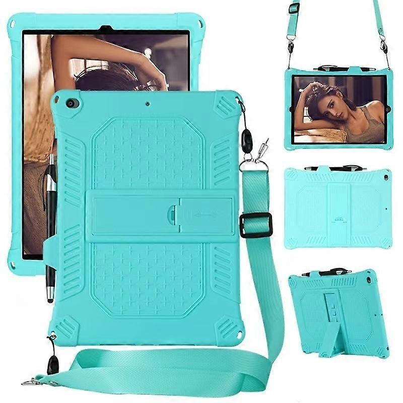 Case For Ipad Mini 1/2/3 Mint Green Lanyard Capacitive Stylus Soft Full Edging