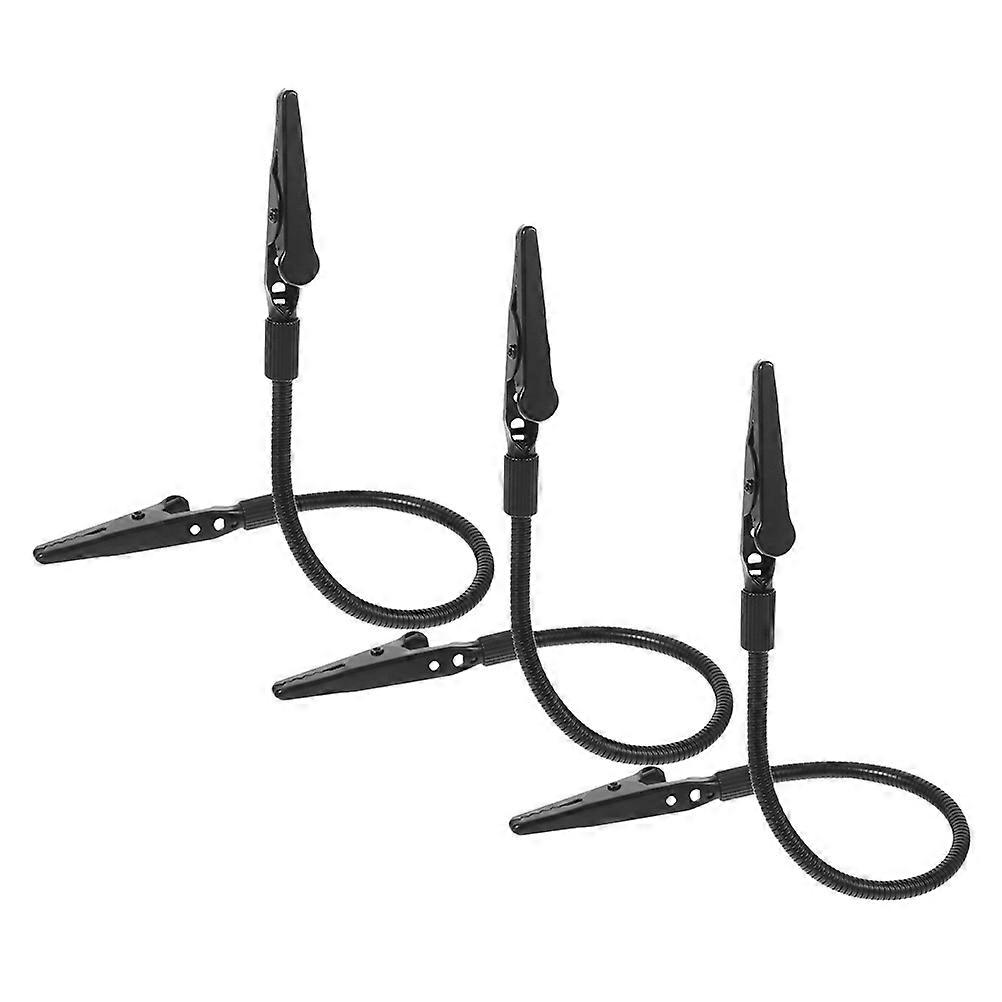 Black Metal Welding Tool with Dual Clips for Efficient Soldering 3Pcs