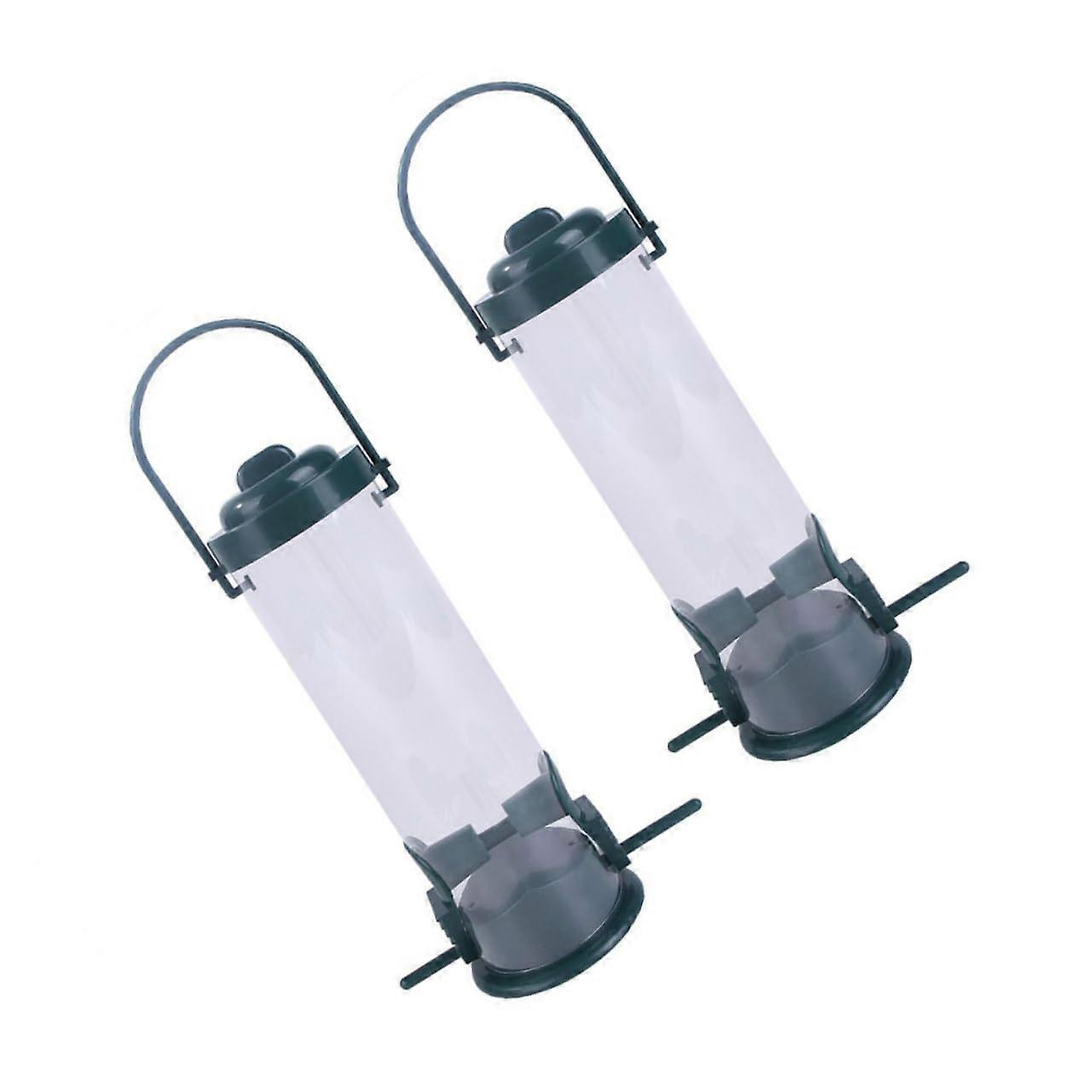 2pcs Decorative Hanging Bird Feeder for Garden Outdoor Use Easy Install Reusable Container