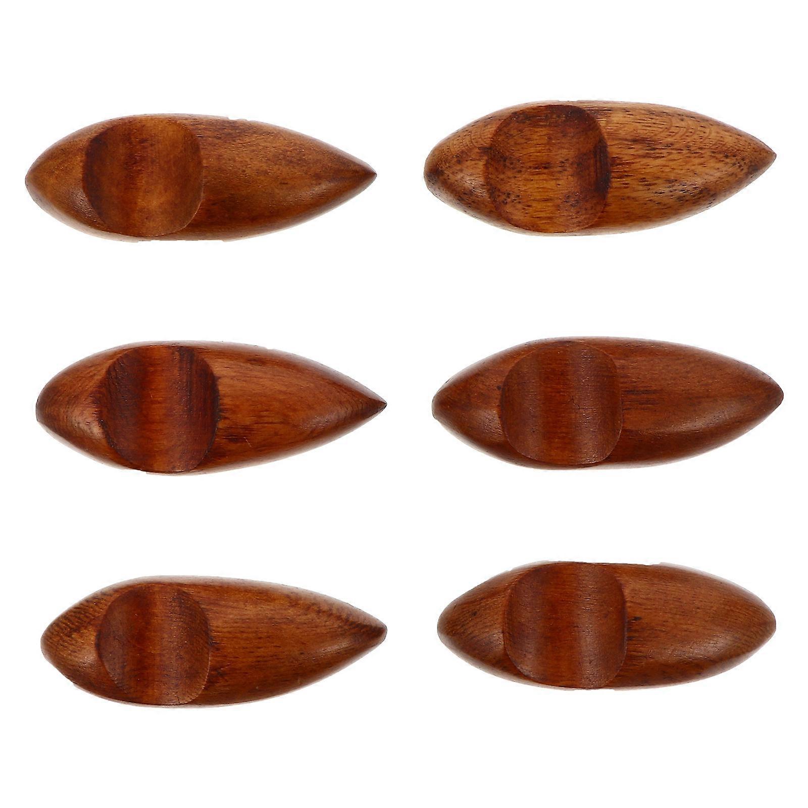 Brown Creative Spoon Rack for Home Use Practical Storage Shelf Made of Lightweight 6 Pcs