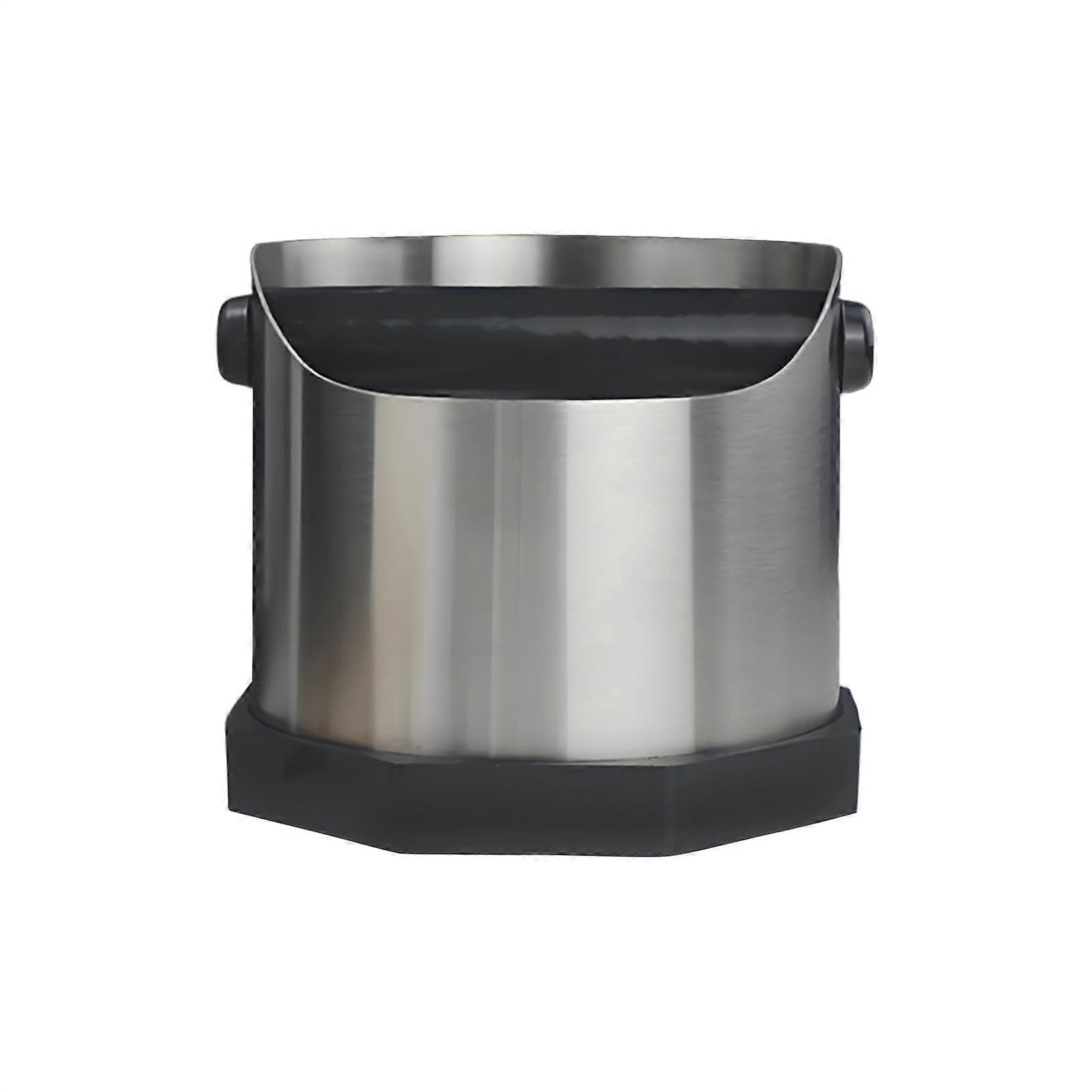 Espresso Knock Box Stainless Steel 750ml Coffee Grounds Container SplashProof NonSlip Base