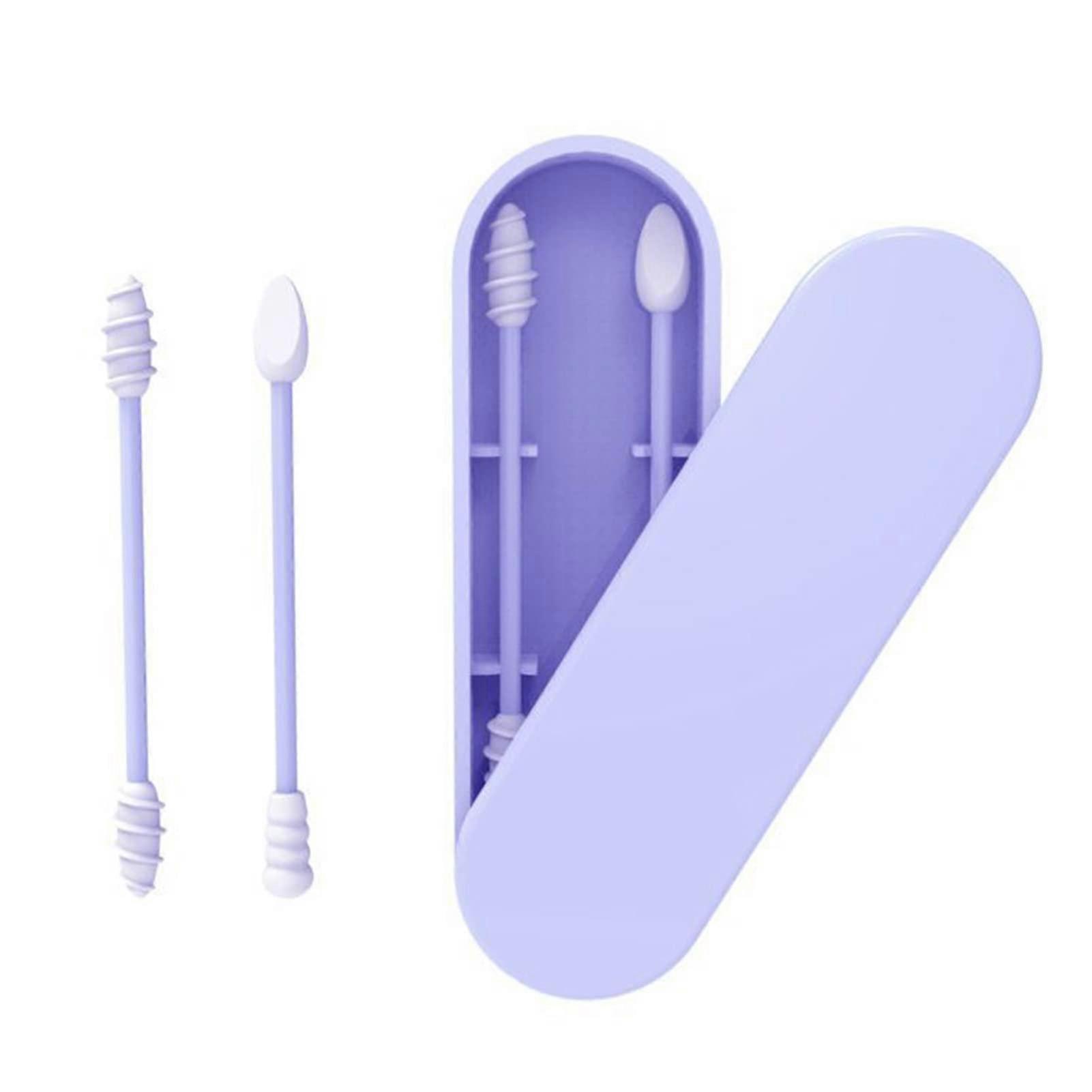 Reusable Silicone Cotton Swabs 2pcs EcoFriendly Ear Cleaning and Makeup Precision Tools