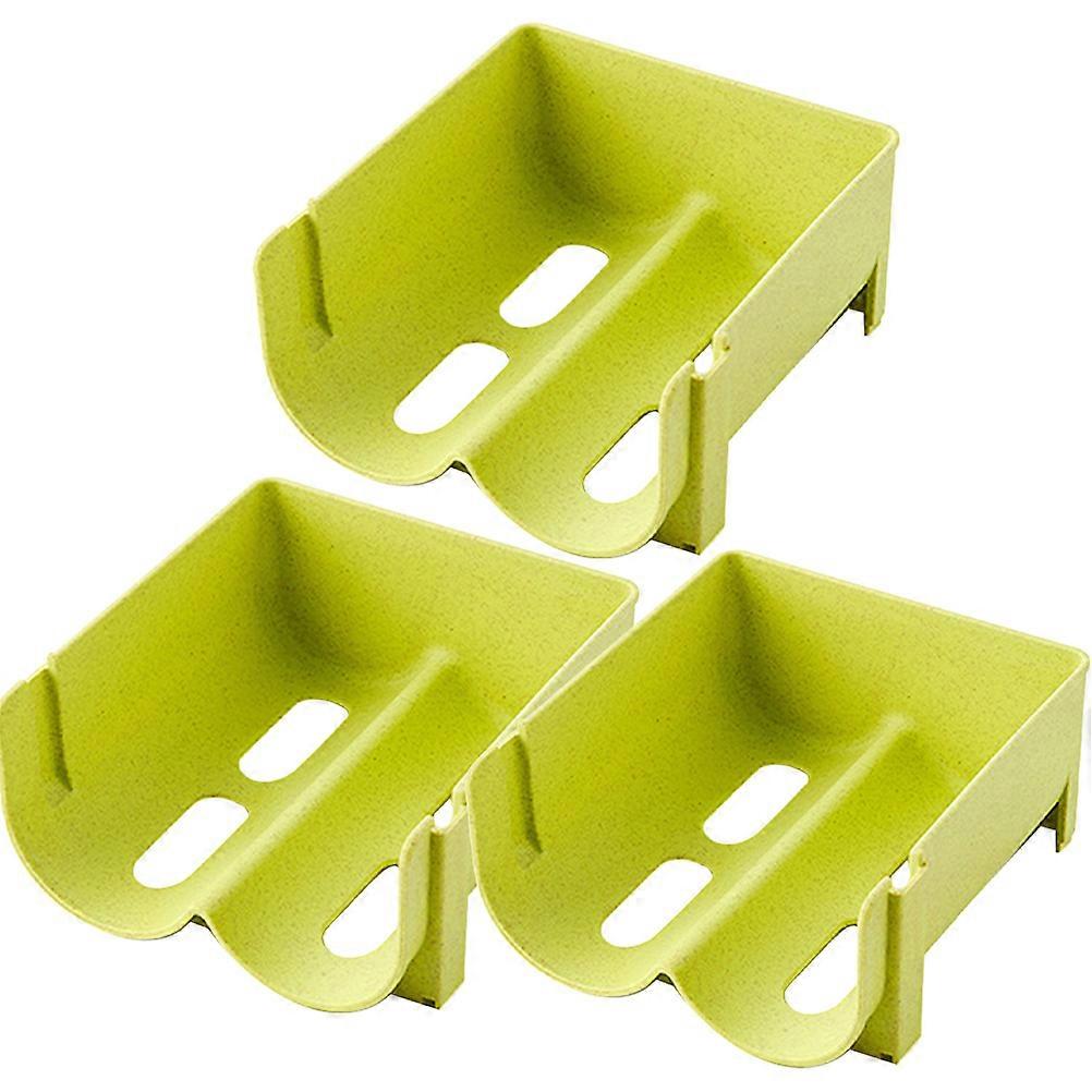 3Pcs Beer Rack Plastic Holder Multi-Function Stackable for Refrigerator