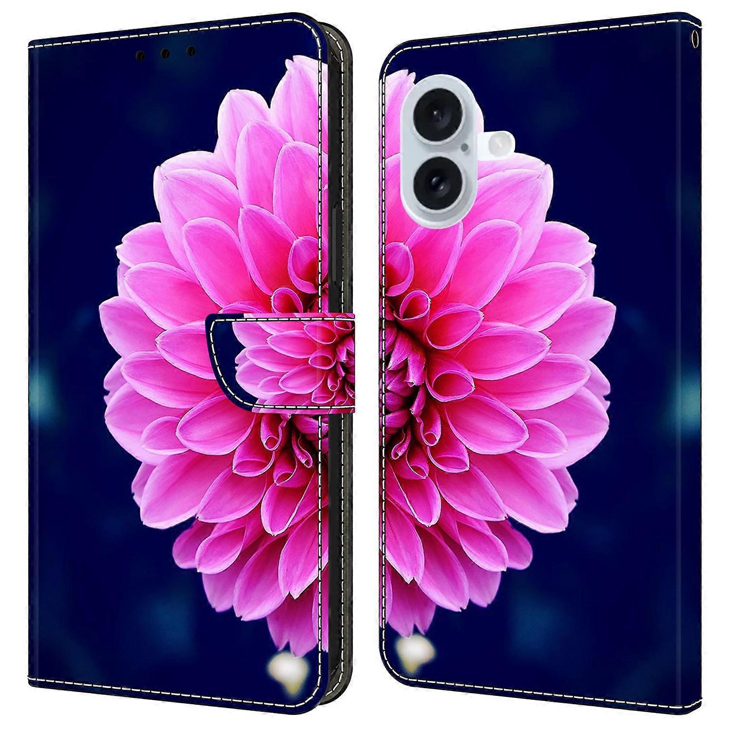 For iPhone 16 Plus Case 3D Pattern PU Leather Wallet Phone Cover with Stand