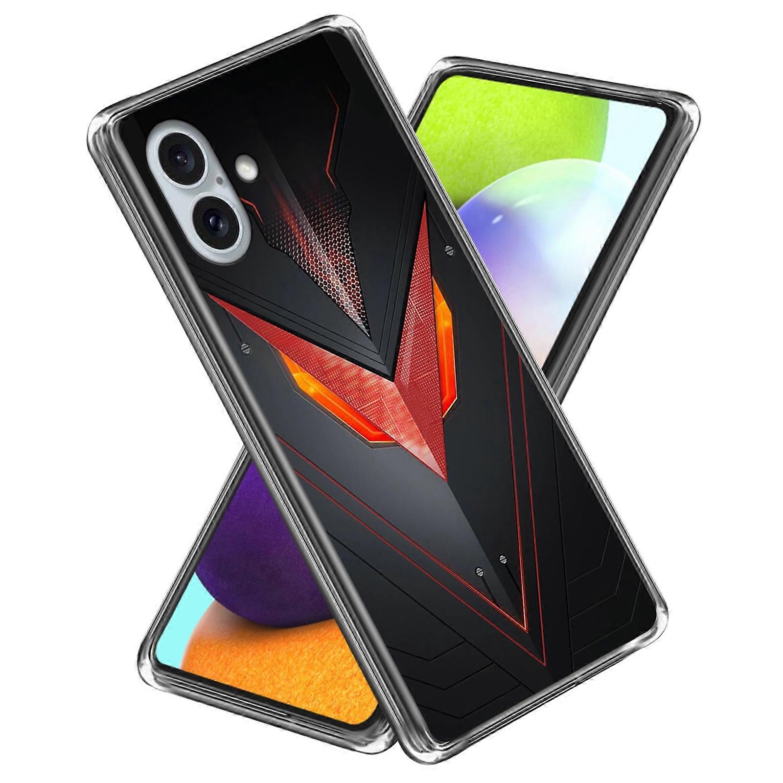 For iPhone 16 Plus Case Shock-Absorbent TPU Pattern Printed Phone Cover