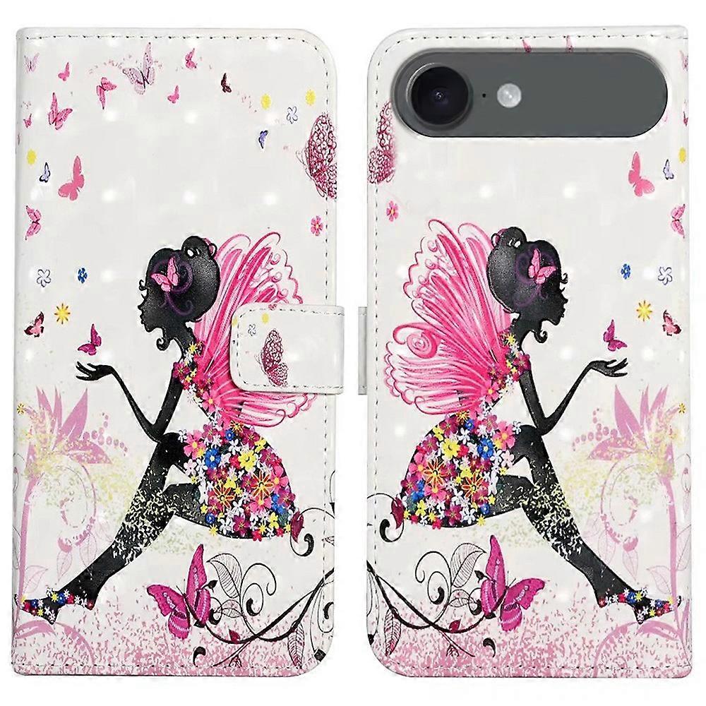 For iPhone Air Case 3D Creative Pattern PU Leather Stand Phone Cover
